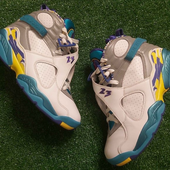 AIR JORDAN 8 RETRO "WHITE AQUA" 2019 - Picture 4 of 7
